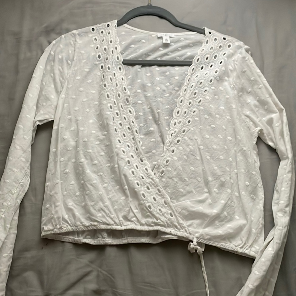 loose white long sleeve